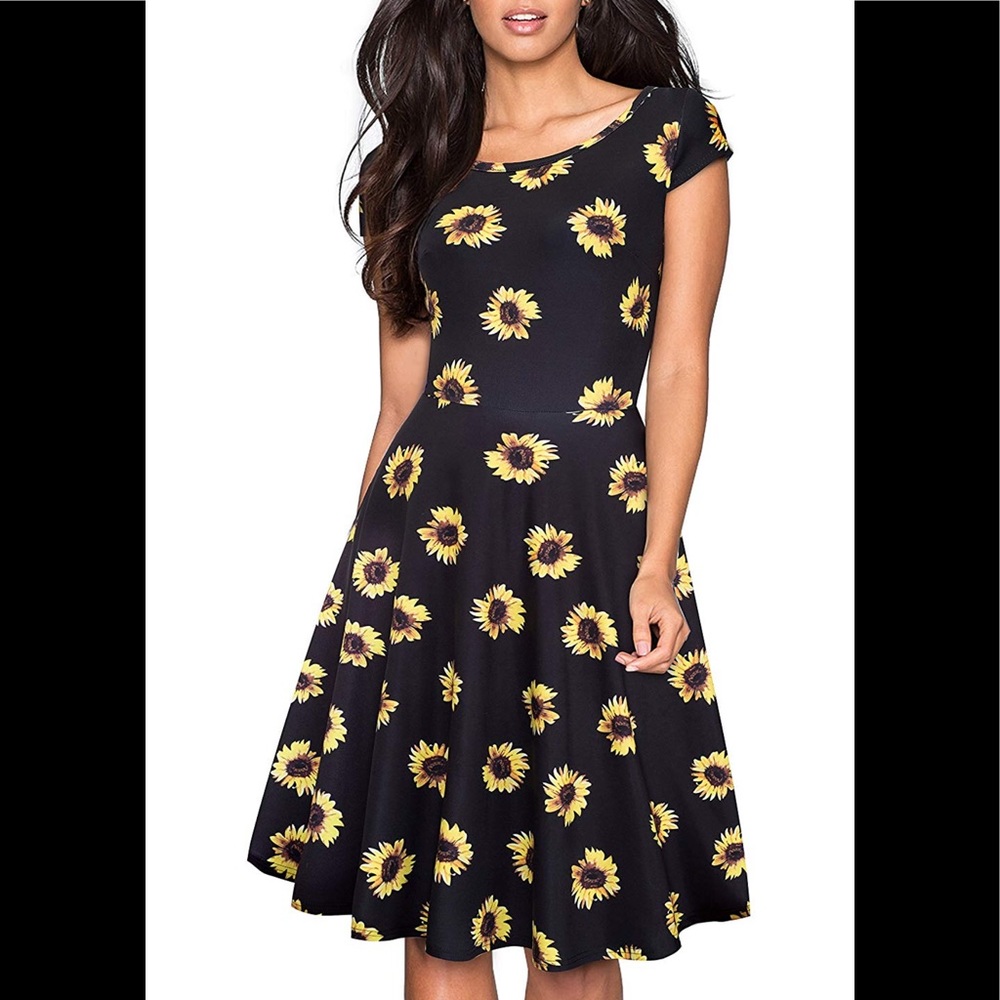 Sunflower Skater Dress